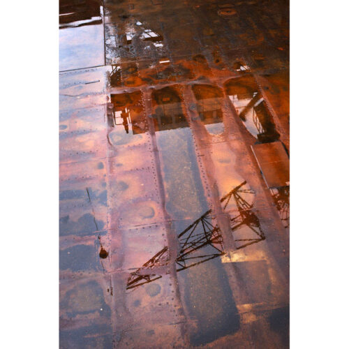 Rost spegling i regn